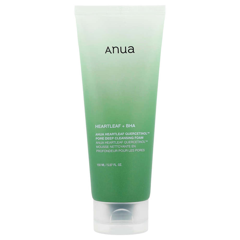 Anua, Heartleaf Quercetinol ™ пенка для глубокого очищения пор, 150 мл (5,07 жидк. Унции)