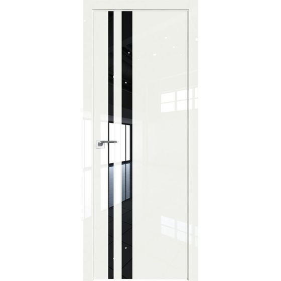 Межкомнатная дверь глянцевая Profil Doors 16LK дарквайт люкс со вставкой