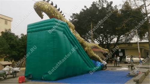 Надувная горка "Крокодил" 12*6*8 м