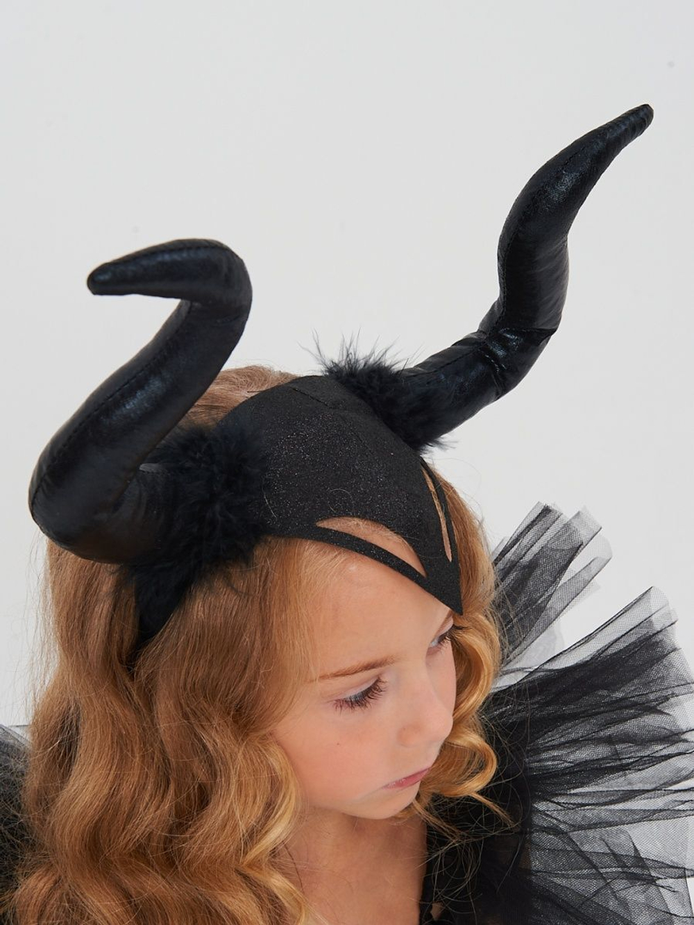 Костюм платье рога крылья Малефисента на Хэллоуин