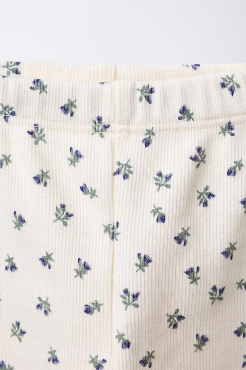 ZARA ЛЕГИНСЫ С ПРИНТОМ, ЭКРЮ/СИНИЙ