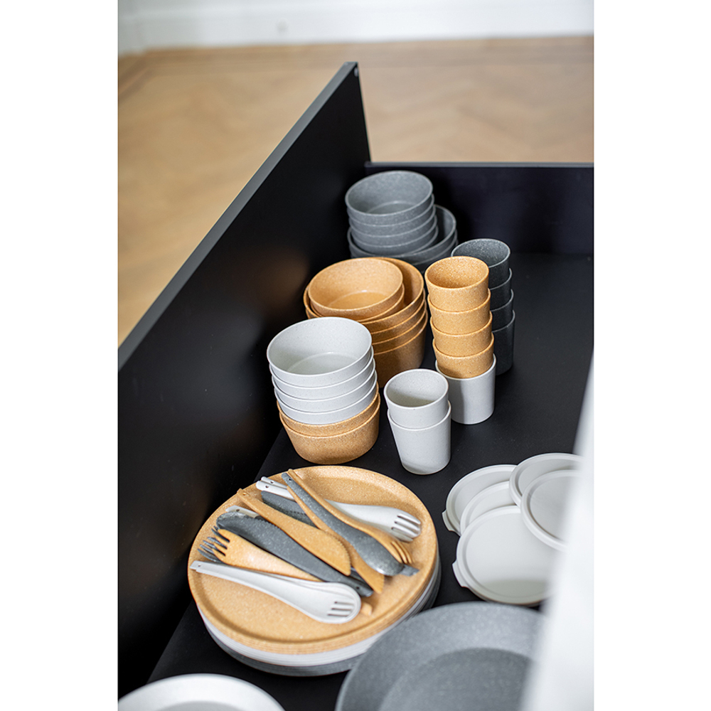 Набор тарелок connect, organic, D24 см, 4 шт, песочный