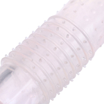 Прозрачная массажная насадка на пенис с рельефом - 12,5 см. (Цвет: прозрачный)