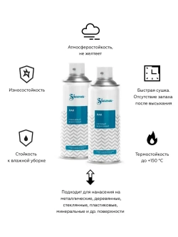 Лак акриловый универсальный SIANA, бесцветный, аэрозоль, 520 мл, матовый