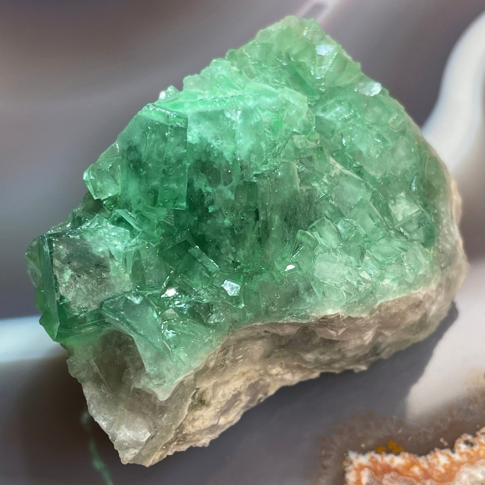 41364 Флюорит Друза кристалл необработанный 64мм