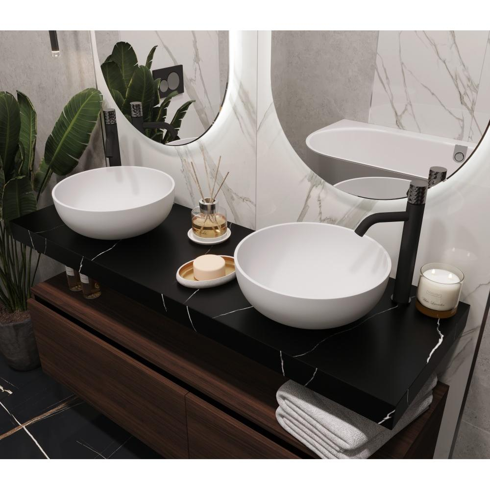 Столешница под раковину Boheme Armadi Art Flat 140 869-140-NM, NERO MARQUINA