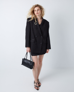 Юбка мини из хлопка и шелка Стелла Маккартни черный