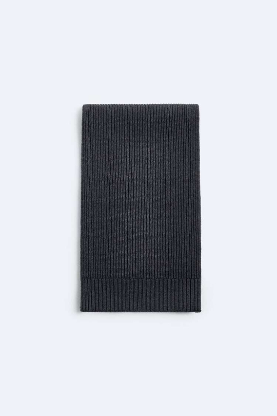 ZARA ШАРФ В РУБЧИК, СЕРО-СИНИЙ