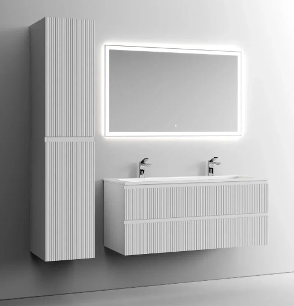 Тумба подвесная SANCOS Snob T 1195х445х500, c двумя ящиками оснащенными доводчиками, Bianco, арт.SNT120W