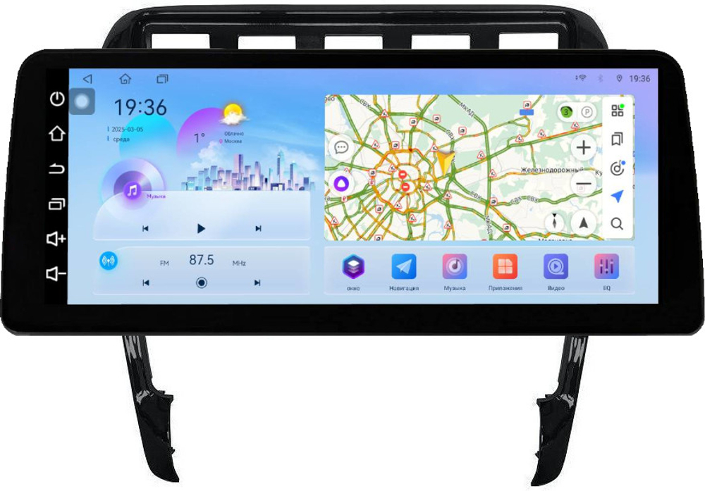 Магнитола для Porsche Cayenne 1 2002-2010 - FarCar монитор 12.3" 2K QLED на Android 14, TS10, CarPlay, 4G SIM-слот