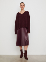 Юбка Pleatst Bordo