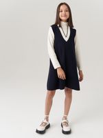 Сарафан школьный для девочки AT974 синий