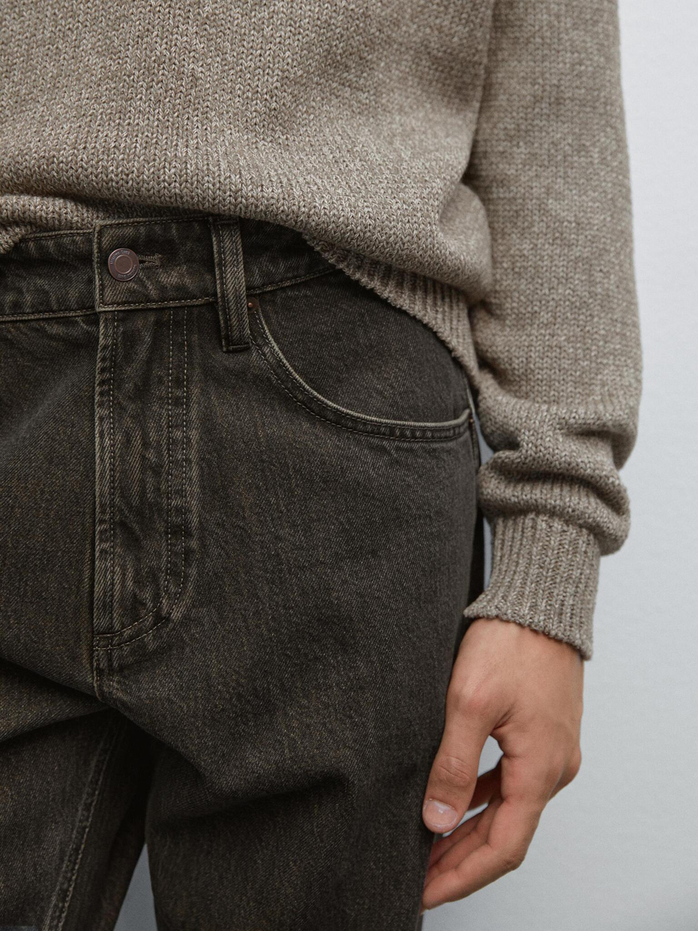 Massimo Dutti Джинсы свободного кроя, серый