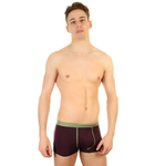 Мужские трусы-боксеры с окантовкой и резинкой оливкового цвета (Размер: 4X) (Цвет: бордовый)