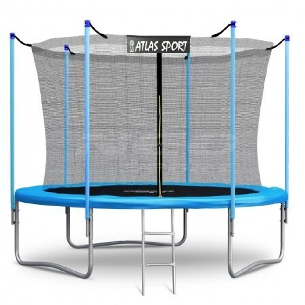 Батут Atlas Sport 252 см (8ft) с внутренней сеткой и лестницей  Green