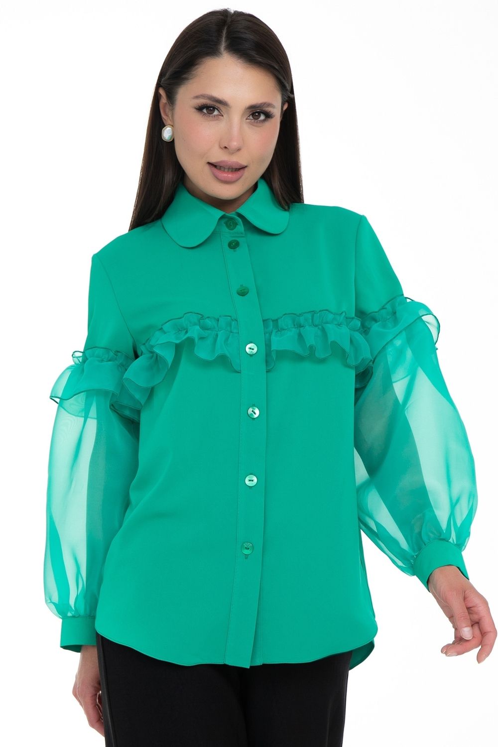 Блуза Очень красивая(изумруд) Diolche