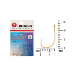 Крючок одинарный HIGASHI Kantuki Keiryu #10 Gold
