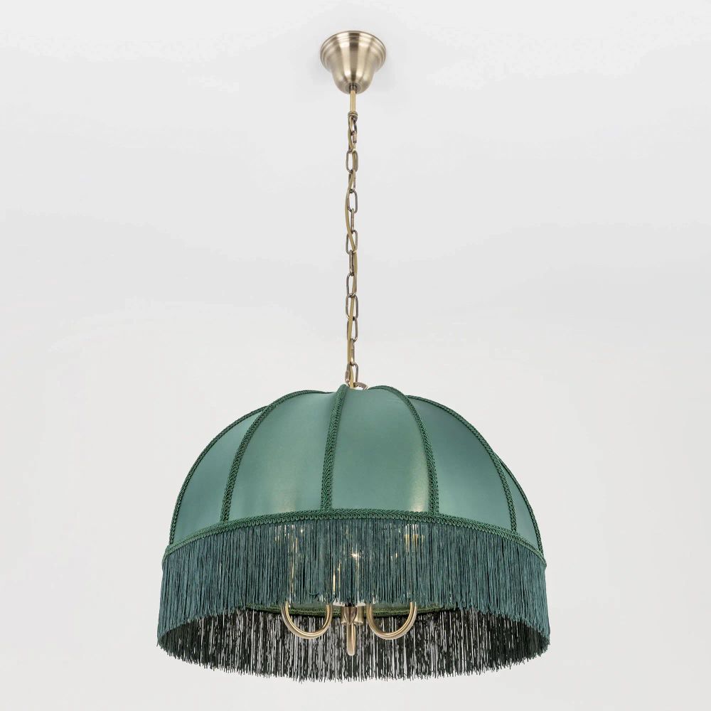 Citilux Базель CL407132 Люстра подвесная с зелёным абажуром