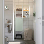 Комбинация для ванной - IKEA ENHET, 80х32х150 см, белый/светло-зеленый, ЭНХЕТ ИКЕА