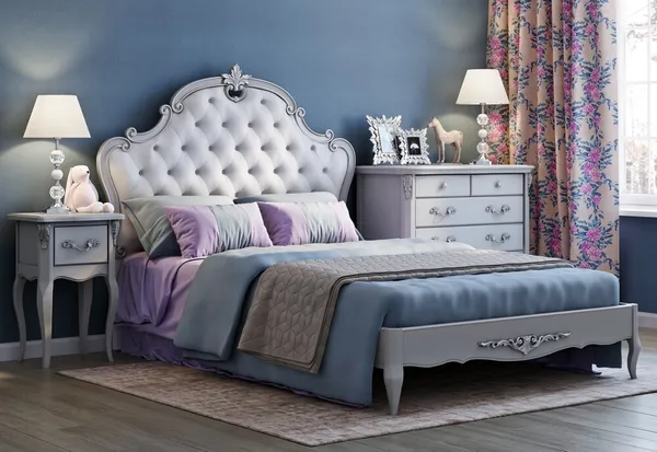 Кровать с мягким изголовьем 140*200