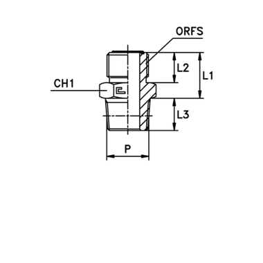 Штуцер ORFS 9/16 - NPT 1/4