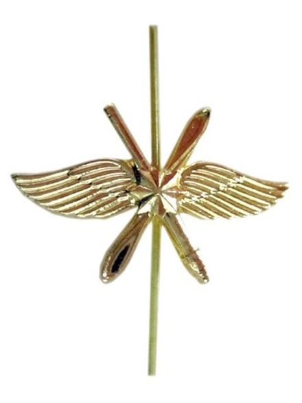 Эмблема петличная ВКС золотая