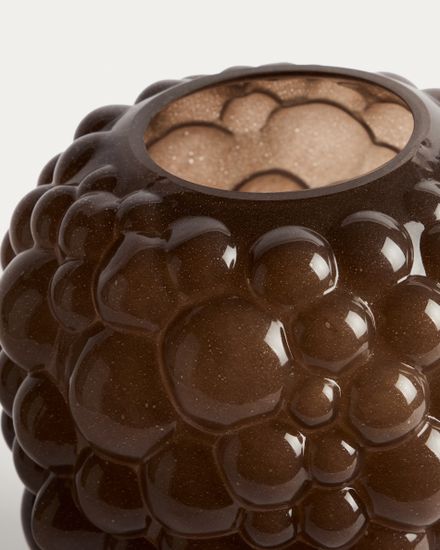 Ваза Mure из коричневого стекла, 30 см