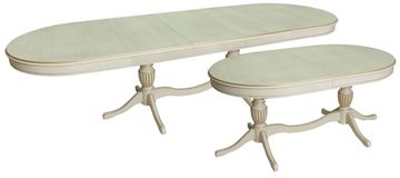 Стол Юкка (дуб/тон 1 с золотой патиной/ножка Люкс-1) 1050х1700(2150/2600/3050)