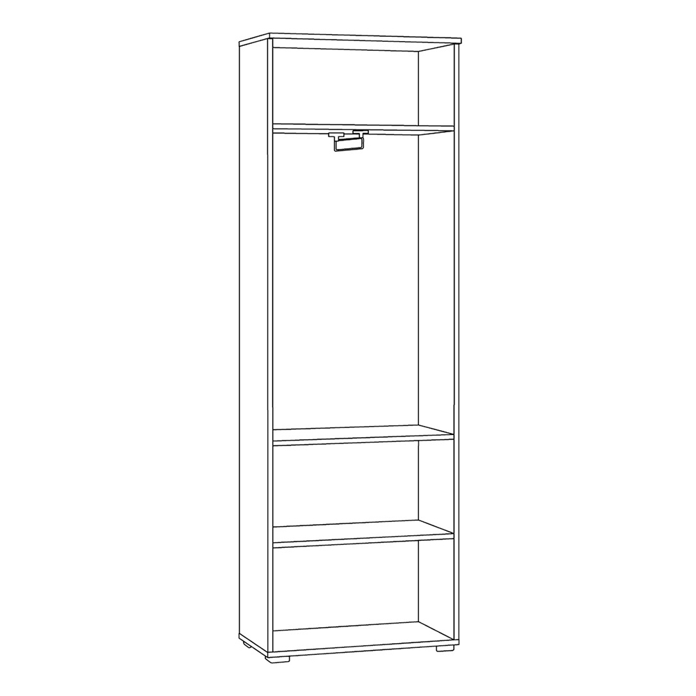 Шкаф для одежды Октава 13.338, Серый графит, Дуб золотой