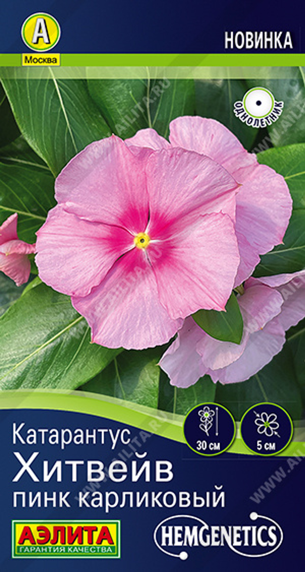 Катарантус Хитвейв пинк карликовый 5 шт (Аэлита)