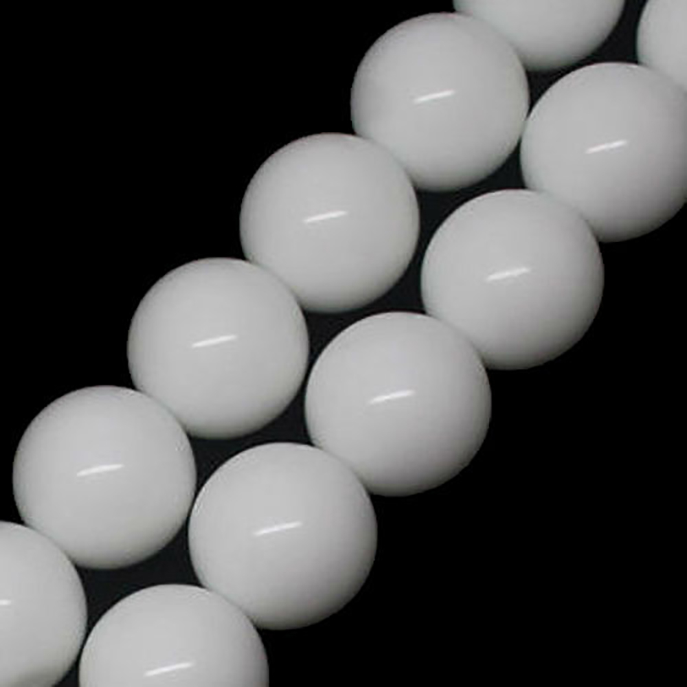 Бусина шарик кварцит белый асс.