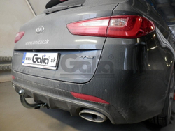 Оцинкованный фаркоп на Kia Optima седан/универсал, кроме дизель, кроме гибрид 2015-2020 (без электрики), Galia K042C