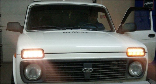 Подфарники (надфарники) с Ярким, Мощным Светом! (к-т)! Нива 4х4 / Легенд