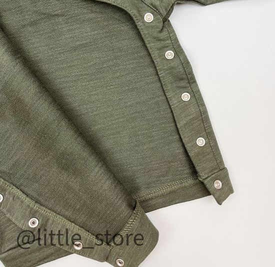 Свитшот "Прятки в листьях" из футера, зеленый хаки