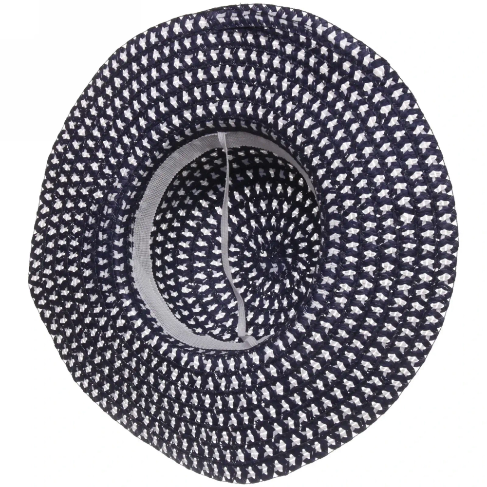 Шляпа женская с широкими полями «Summer», цвет синий, р58, ширина полей 10см