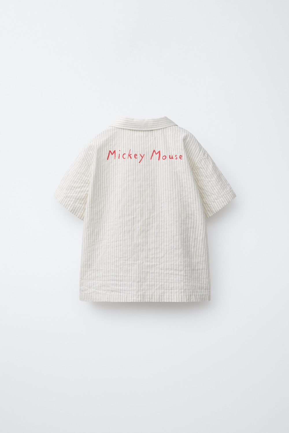ZARA РУБАШКА В ПОЛОСКУ MICKEY MOUSE © DISNEY, ЭКРЮ