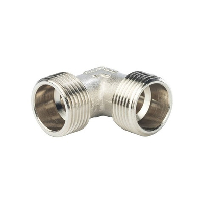 Отвод 90° с наружной резьбой STOUT SFT 0010 - 3/4" (для стальных труб, латунь никелированная)