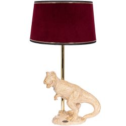 Настольная лампа Динозавр Тирекс Айвори с абажуром Тюссо