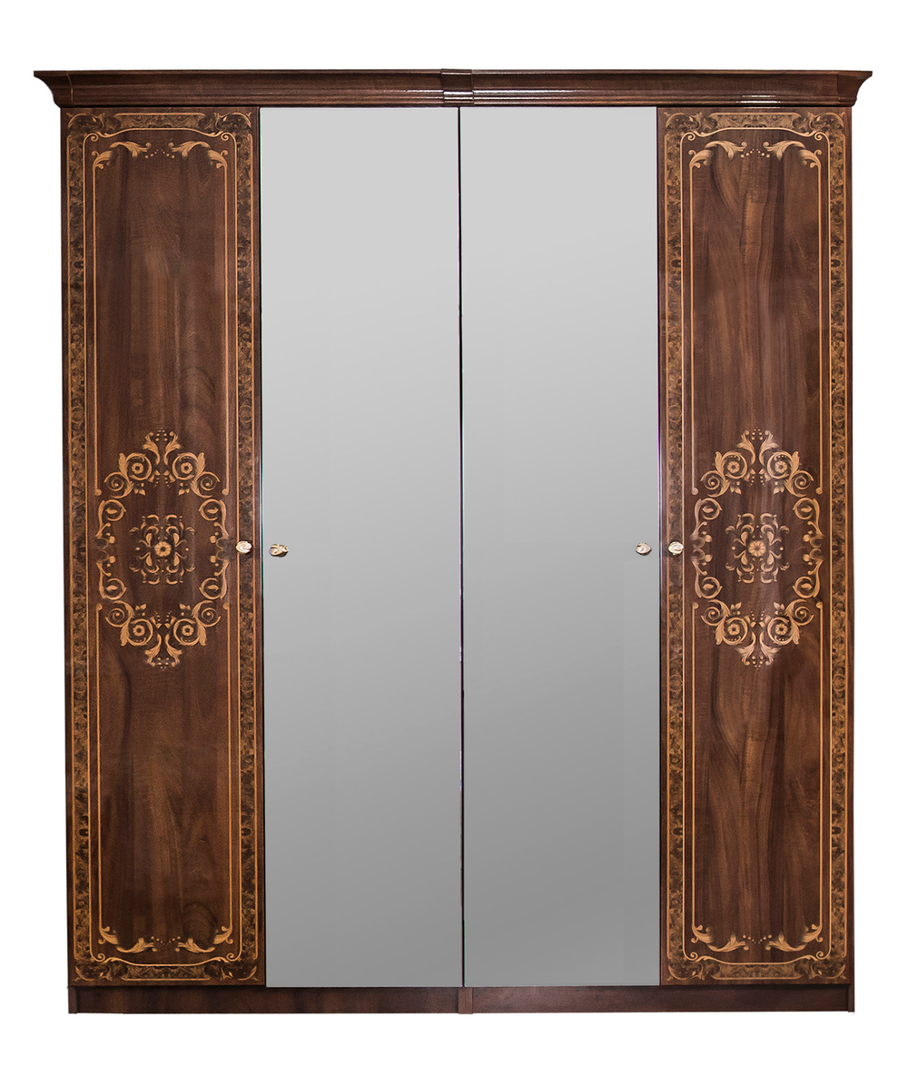 Патрисия (Эра) Шкаф четырехдверный (2+2) с зеркалом (караваджо)