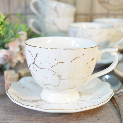 Чайный набор 12 предметов 220мл "Золотой мрамор" (00110487)