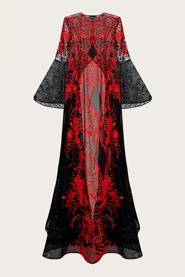 НАКИДКА ИЗ КРУЖЕВА, ВРУЧНУЮ РАСШИТАЯ СТРАЗАМИ