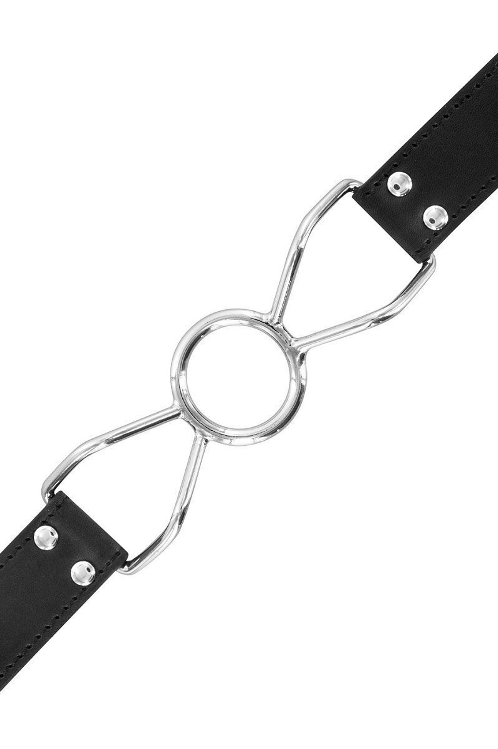 Металлический кляп-паук на регулируемых ремешках (Цвет: черный с серебристым)