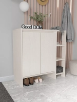 Тумба деревянная в прихожую, с дверками и полками