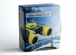 Бинокль Veber 8х25 WP черный-желтый [20764]