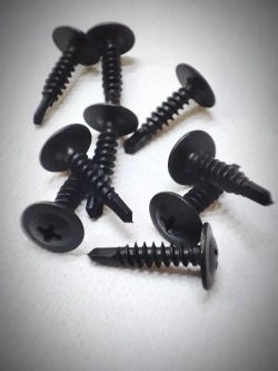 Саморез с прессшайбой 4,2х19 (наконечник-сверло) - 20 штук, универсальный, черный, шлиц Ph-2