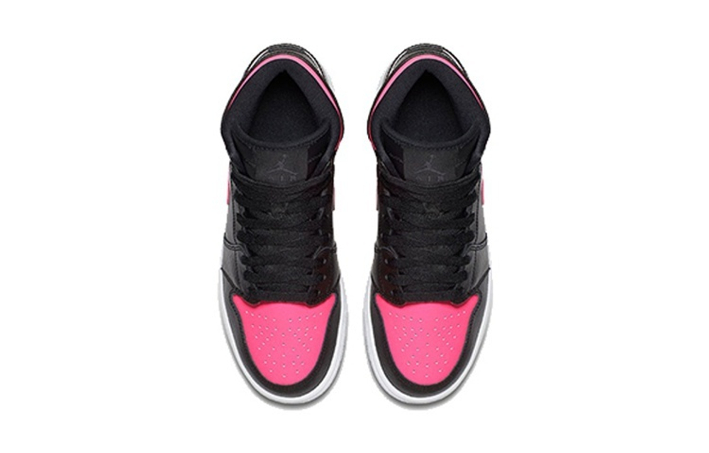 Кроссовки Jordan Air Jordan 1 Retro High Black Hyper Pink (Женская размерная сетка)