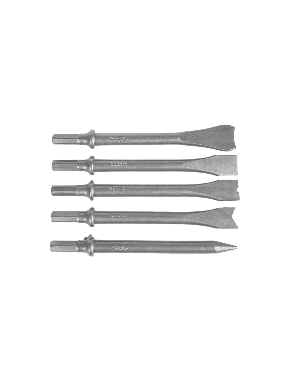 Пневмозубило 190мм, 3500 уд/мин с комплектом насадок ARNEZI R7506161