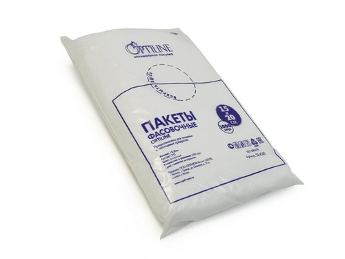 Пакеты фасовочные Optiline, ПНД, 15х20 см, 6 мкм, 1000 штук
