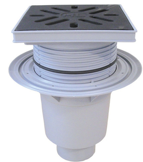 Трап вертикальный, уличный, Ду110, с чугунной решеткой, незамерзающим затвором, HL616/1