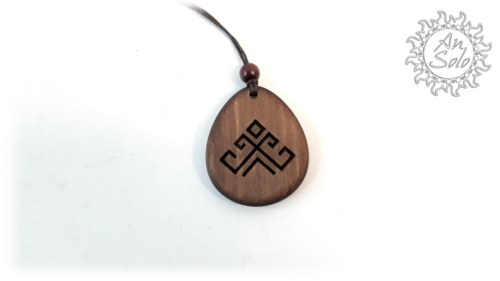 Оберег-капля "Рожана" из кедра